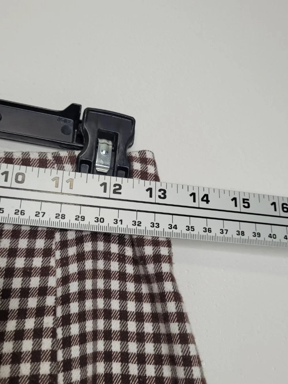 Eyeshadow brown cream plaid micro mini preppy academia skirt size 3